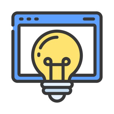 Web sitesi Fikirleri web simgesi vektör illüstrasyonu