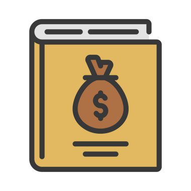 Yatırım Kitabı web simgesi vektör illüstrasyonu