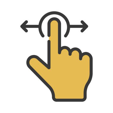 Sol ve Sağ Web ikonu vektör resimlemesini kaydır