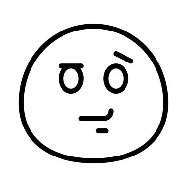 Smirk web simgesi vektör illüstrasyonu