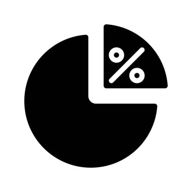 Pasta grafiği düz vektör simgesi