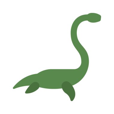 Elasmosaurus web simgesi vektör çizimi