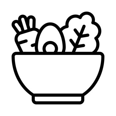 Bowl web simgesi vektör illüstrasyonunun karıştırılması