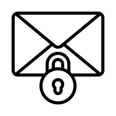 güvenli e-posta kutsal kişilerin resmi, vektör çizim