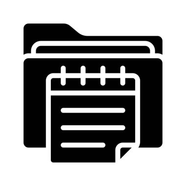 Notlar Dizin simgesi, vektör illüstrasyonu 