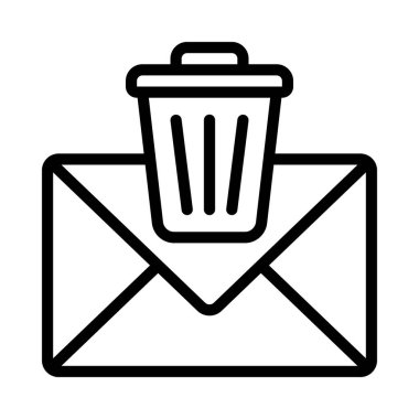 Çöp Posta simgesi, vektör illüstrasyonu 