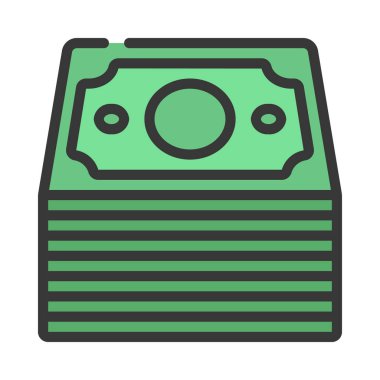 Cash Stack web simgesi vektör çizimi