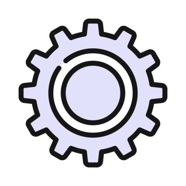 Ayarlar Cog web simgesi vektör illüstrasyonu