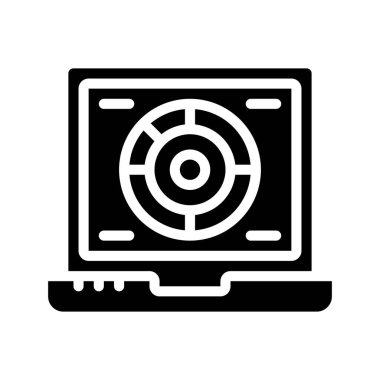 dizüstü bilgisayar vektör düz simge