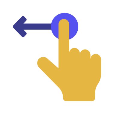 Sol El web simgesi vektör resimlemesini kaydır