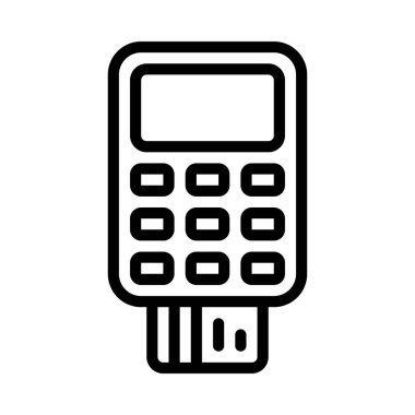 Ödeme Kart Makinesi Web simgesi vektör illüstrasyonu