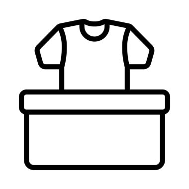 Giysi Web simgesi vektör illüstrasyonunu bağışla