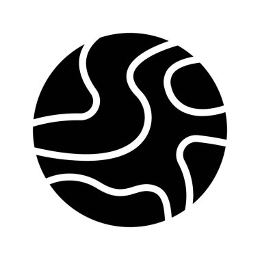 Gezegen web simgesi vektör illüstrasyonu