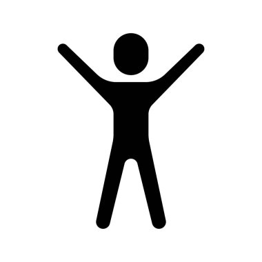 Sıçrayan Kişiler web simgesi vektör illüstrasyonu