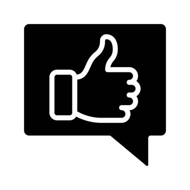 İleti simgesi, vektör illüstrasyonunu Başparmaklar Yukarı 