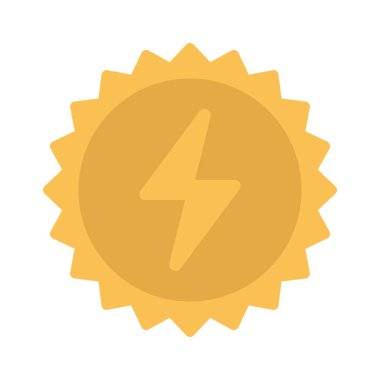 Güneş enerjisi web simgesi vektör illüstrasyonu