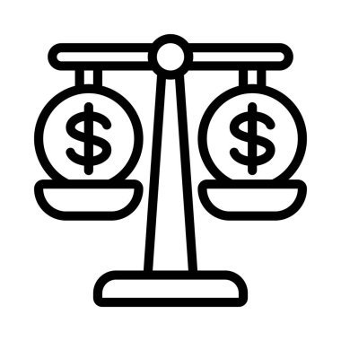 Para Ölçekli Web simgesi vektör illüstrasyonu