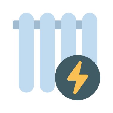 Elektrikli Radyatör Web simgesi vektör çizimi