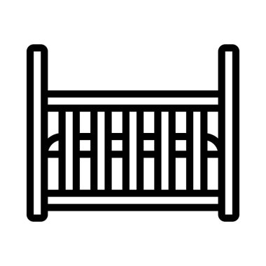 Crib web icon vector illustration
