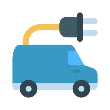 Van simgesi, vektör illüstrasyonu basit tasarım