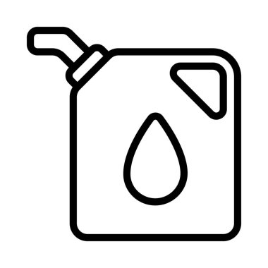 Benzin kutusu ikon vektör illüstrasyonu