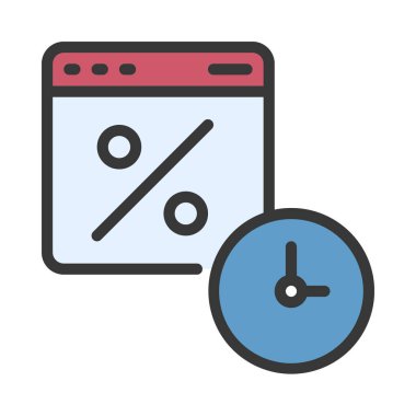 Zamanlanmış Satış Ağı ikonu vektör çizimi