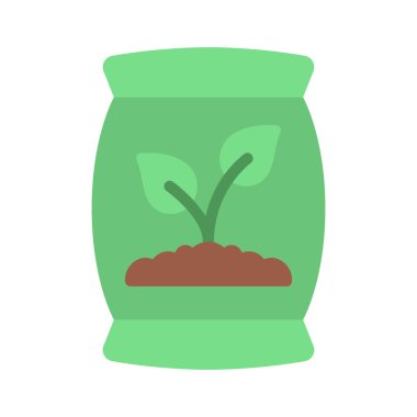 Kompost Torbası web simgesi vektör çizimi