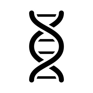 Beyaz arkaplanda DNA vektör simgesi 