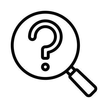 Soru simgesi, vektör illüstrasyonu ara  