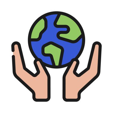 Gezegen web simgesi vektör illüstrasyonu