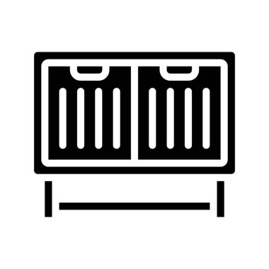 Dolap Birimi web simgesi vektör illüstrasyonu