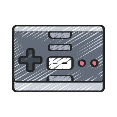 NES Denetleyici Web simgesi vektör çizimi