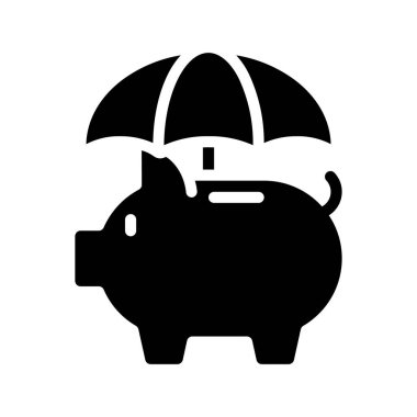 Tasarruf Kapağı Web simgesi vektör illüstrasyonu