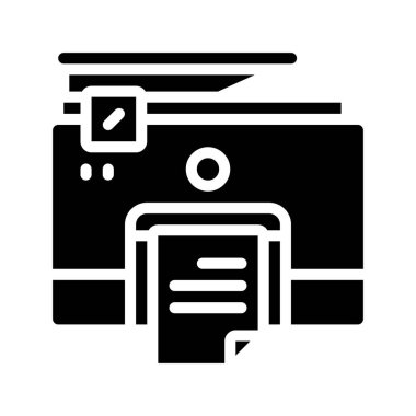 Yazıcı Tarayıcı simgesi vektör çizimi 