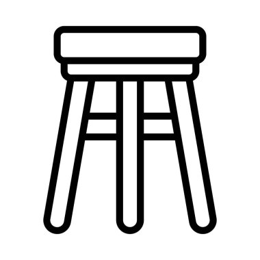  Tabure vektör simgesi, illüstrasyon 