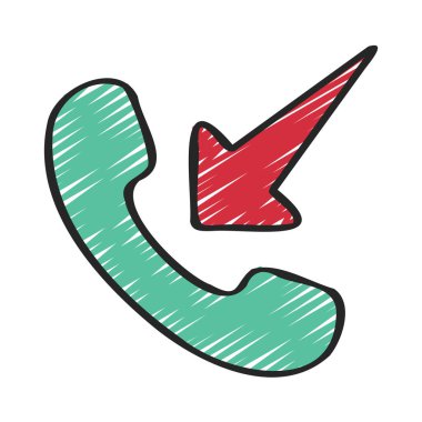 Gelen Telefon Çağrısı ikon vektör çizimi 