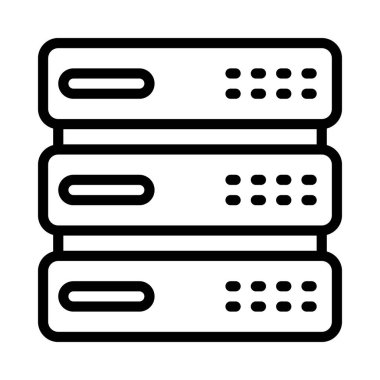 Ağ Sunucusu Web simgesi vektör illüstrasyonu