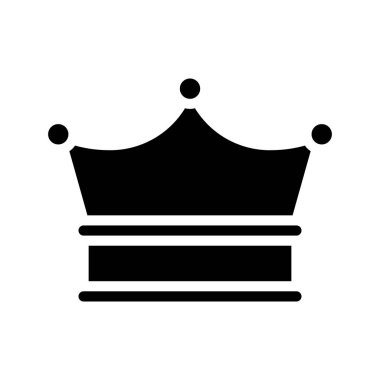 Beyaz arkaplanda kraliyet taç simgesi vektör illüstrasyonu 