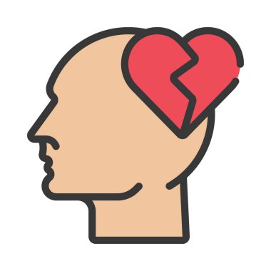 Ruh Sağlığı Web simgesi vektör illüstrasyonu