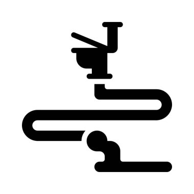 Kanalizasyon Sistemi Web ikonu vektör çizimi