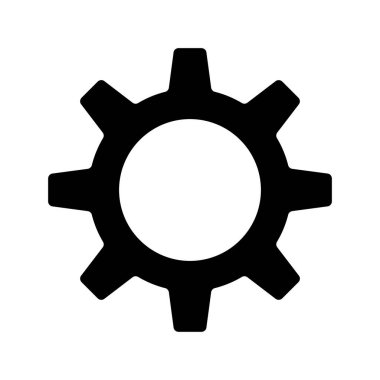 Beyaz arkaplanda çark vektör simgesi  