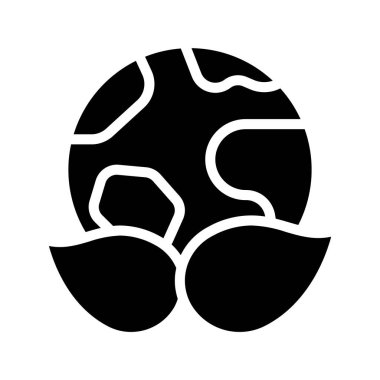 Eko Dünya web simgesi vektör illüstrasyonunu terk etti