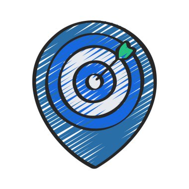 Basit konum simgesi, vektör illüstrasyonu