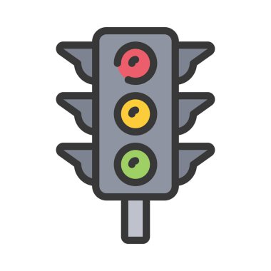 Trafik Işıkları simge resimleme arkaplanı 