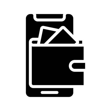 wallet icon, vector illustration simple design