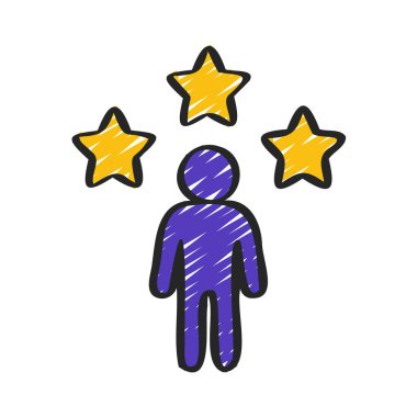 Yıldız Kişi web simgesi vektör illüstrasyonu