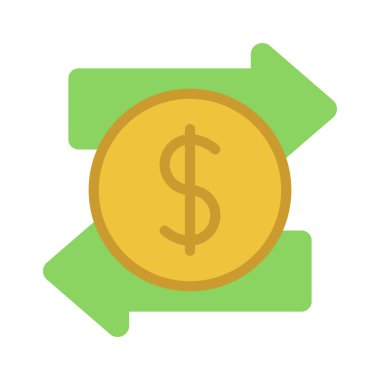 Para web simgesi vektör illüstrasyonunu aktar