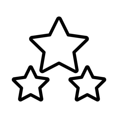 Üç Yıldız Gözden Geçirme Ağ ikonu vektör çizimi