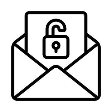 Güvensiz E- posta, E- posta Aç, Vektör Simgesi
