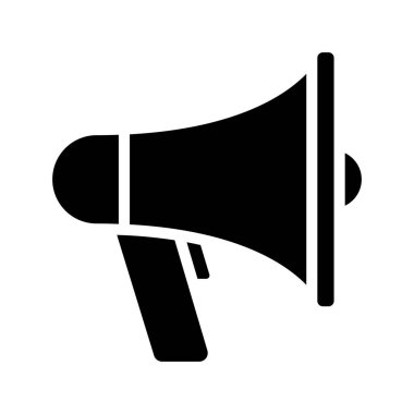 Pazarlama Bullhorn web simgesi, vektör illüstrasyonu                   